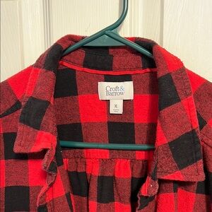 Croft & Barrow Red Black Checkered Shirt